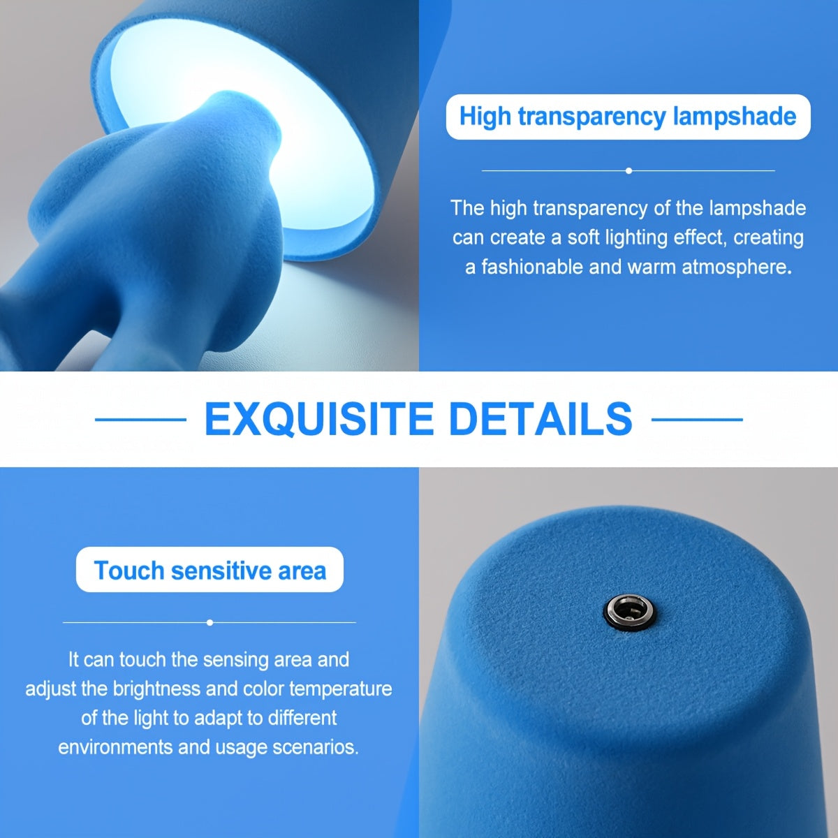 [NewAoNaSen Cute Lamp] NewAoNaSen Cute Cartoon Plush Doll Desk Lamp | Adjustable 3-Color Touch Switch, Portable Rechargeable 1200mAh Battery, Adorable Animal Design for Bedroom & Living Room Decor, Valentine's Gift