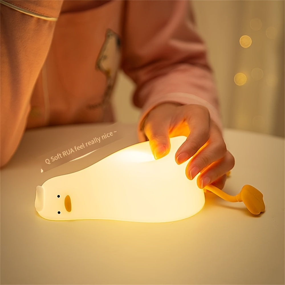 Duck Bedroom cartoon creative silicone pat light bedside light sleep night light