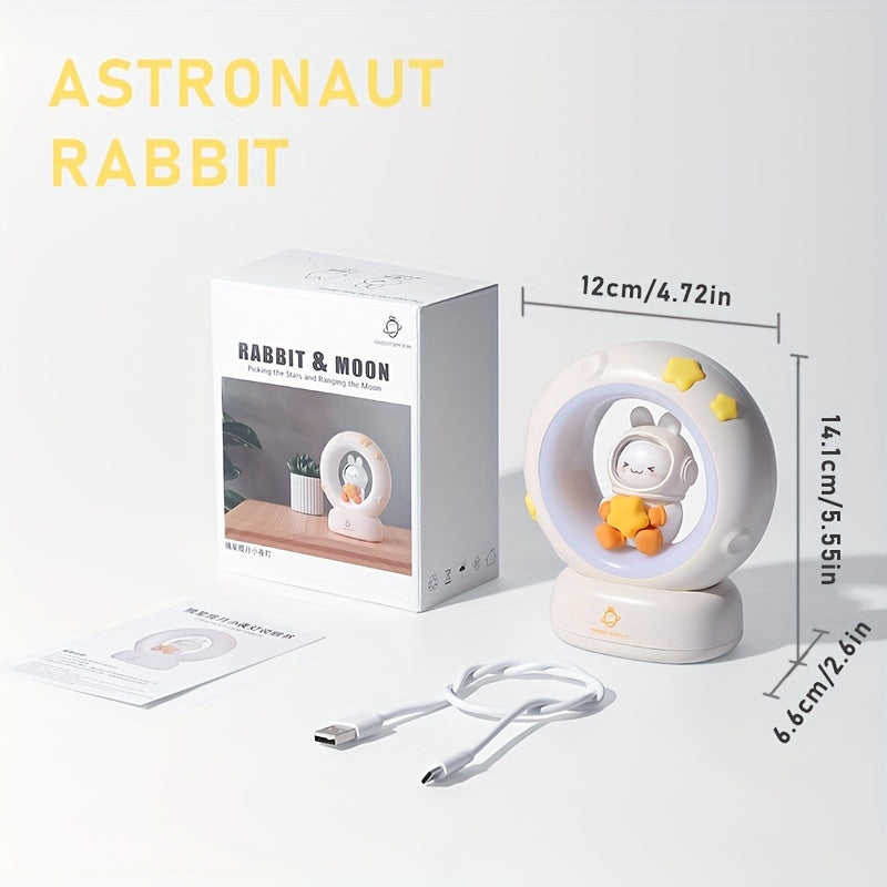 Night Light, Cat Rabbit Reading Lights With Battery, Table Lamp, Room Decor, USB Rechargeable, Cute LED Multicolor Gifts