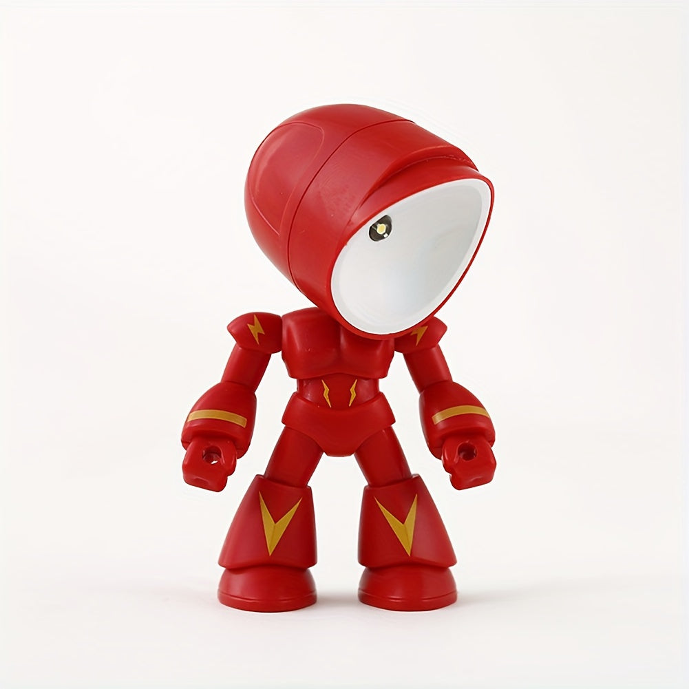 [Cute Robot Night Light] Cubidupi 1 Mini LED Cartoon Cute Robot Night Light, Desktop Decoration, Desk Lamp, Ideal Holiday Gift For Halloween, Christmas, Thanksgiving, New Year