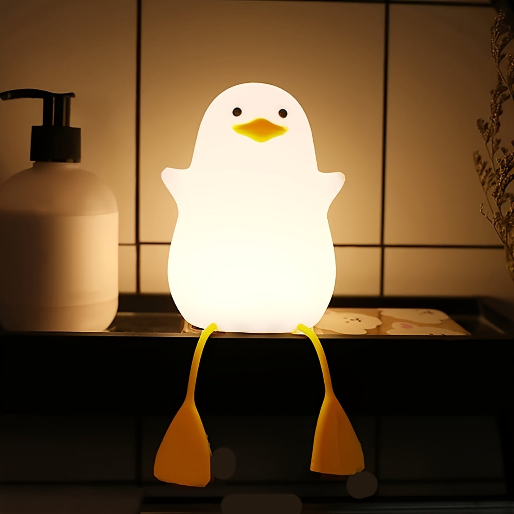 A Yellow Duck Night Light, a Fun Yellow Gull That Flaps Its Wings, a Phone Holder, a Rechargeable Night Lamp, Suitable for Bedrooms And Living Rooms, a Quirky Home Decoration, Perfect for Birthday And Easter Gifts.