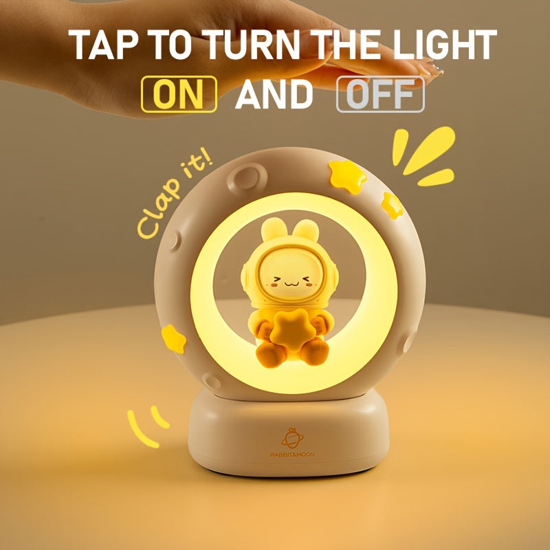 Night Light, Cat Rabbit Reading Lights With Battery, Table Lamp, Room Decor, USB Rechargeable, Cute LED Multicolor Gifts