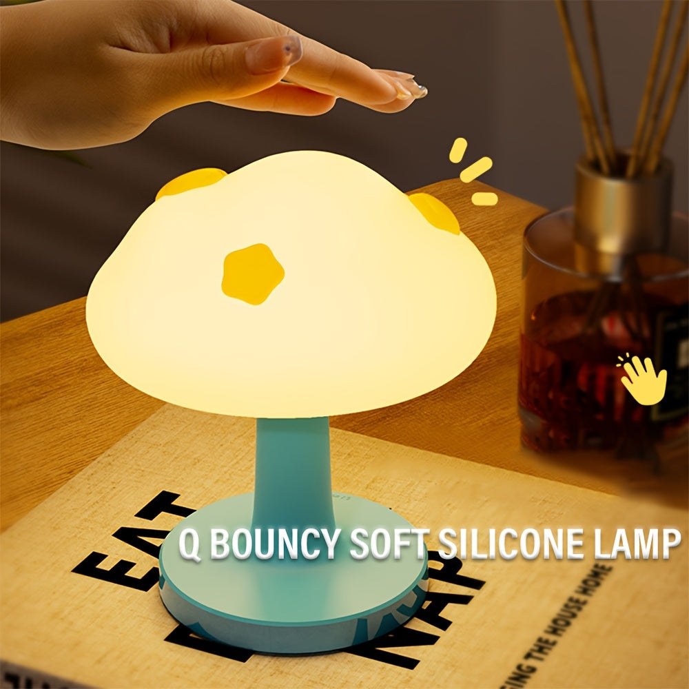 1 Cloud-Shaped USB Rechargeable Night Light with Touch Control - 3 Adjustable Brightness Levels, Indoor LED Desk Lamp for Bedroom, Living Room, Office, and Kids' Room, Relaxation Ambiance, Soft Glow, Relaxation Ambiance Lamp | Playful Design | USB