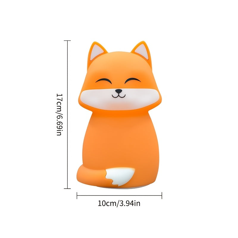 A Fox Night Light with Color-Changing Modes And a Timer Function, This Rechargeable Fox Night Light Is Perfect for Bedrooms And Living Rooms, Making It a Fun Home Decoration Suitable for New Year Parties And Valentine'S Day Gifts.