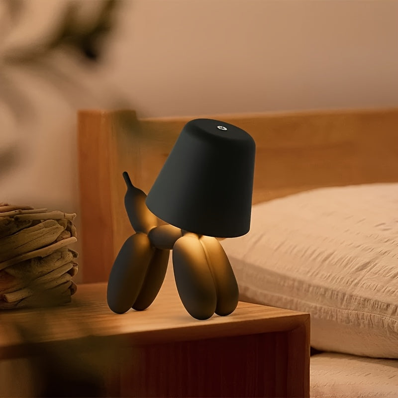 MetaLume Cute Doggy LED Table Lamp - Touch Control, 3 Color Temperature Adjustment, Rechargeable Battery-Powered, Modern Oil-Rubbed Finish for Home Decor, Perfect for Living Room, Bedroom, or Office, Dog Decor
