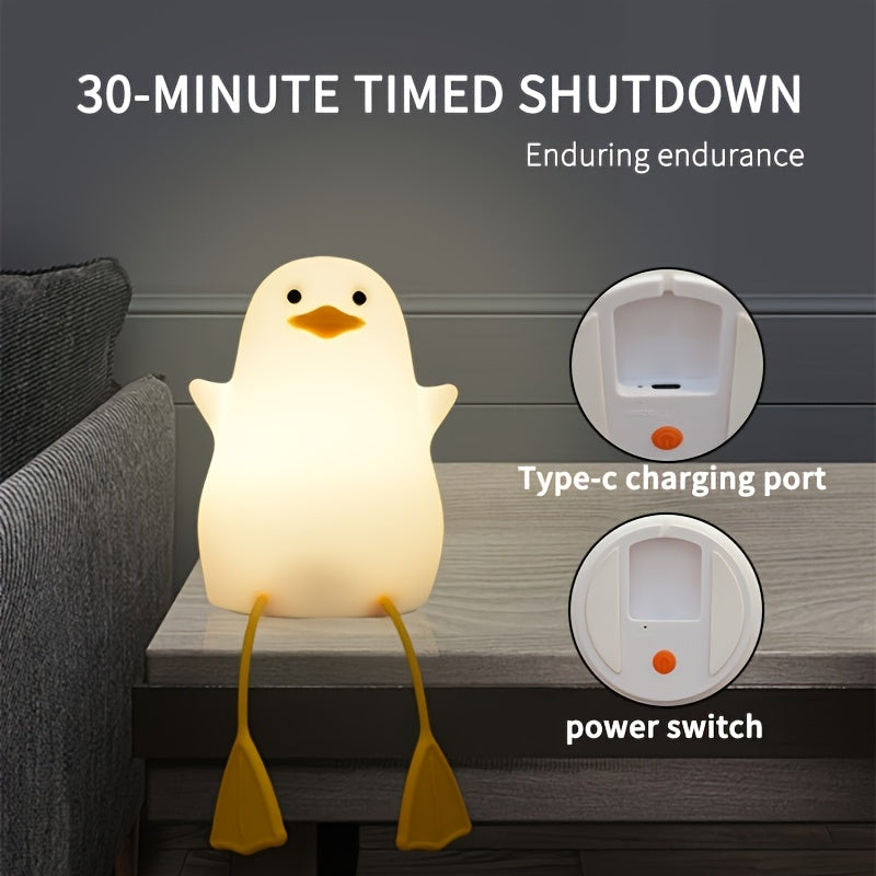 A Yellow Duck Night Light, a Fun Yellow Gull That Flaps Its Wings, a Phone Holder, a Rechargeable Night Lamp, Suitable for Bedrooms And Living Rooms, a Quirky Home Decoration, Perfect for Birthday And Easter Gifts.