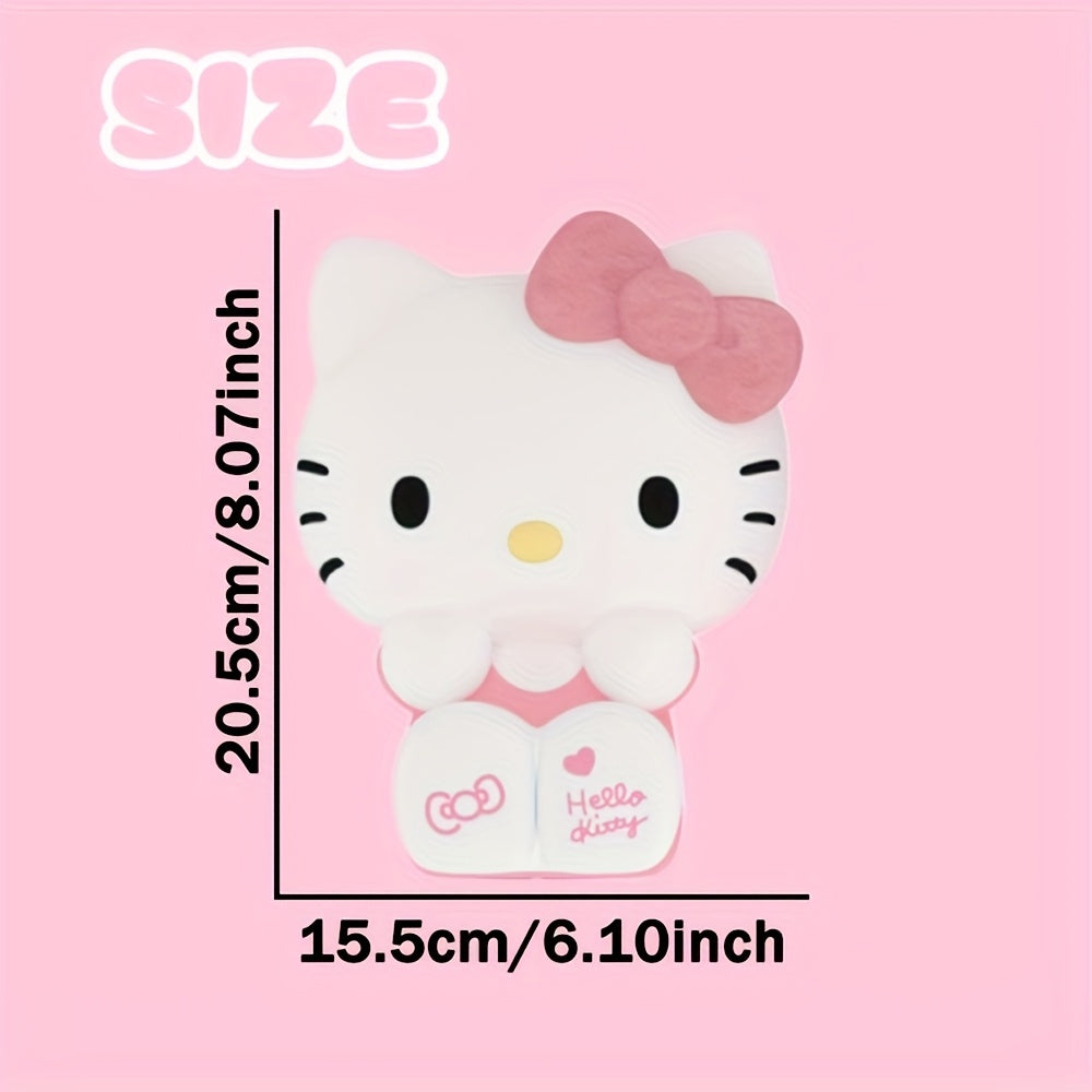[Cute Hello Kitty] Sanrio Hello Kitty Pink USB Night Light | Cute Style Silicone Soft Touch 2-level Adjustable 3-Color Light Remote Control Built-in 1200mAh Battery Supports USB Charging For Decoration Bedroom Sleeping Daily Or Birthday Gifts