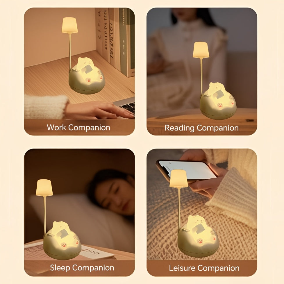 3 Brightness Levels Adjustable USB Charging Portable Night Light for Bedroom Bedside, Dormitory Sleep Companion LED Ambient Light, Christmas, Father'S Day, Mother'S Day, Thanksgiving Day, Valentine'S Day, Birthday, Festival Gift Desk Lamp
