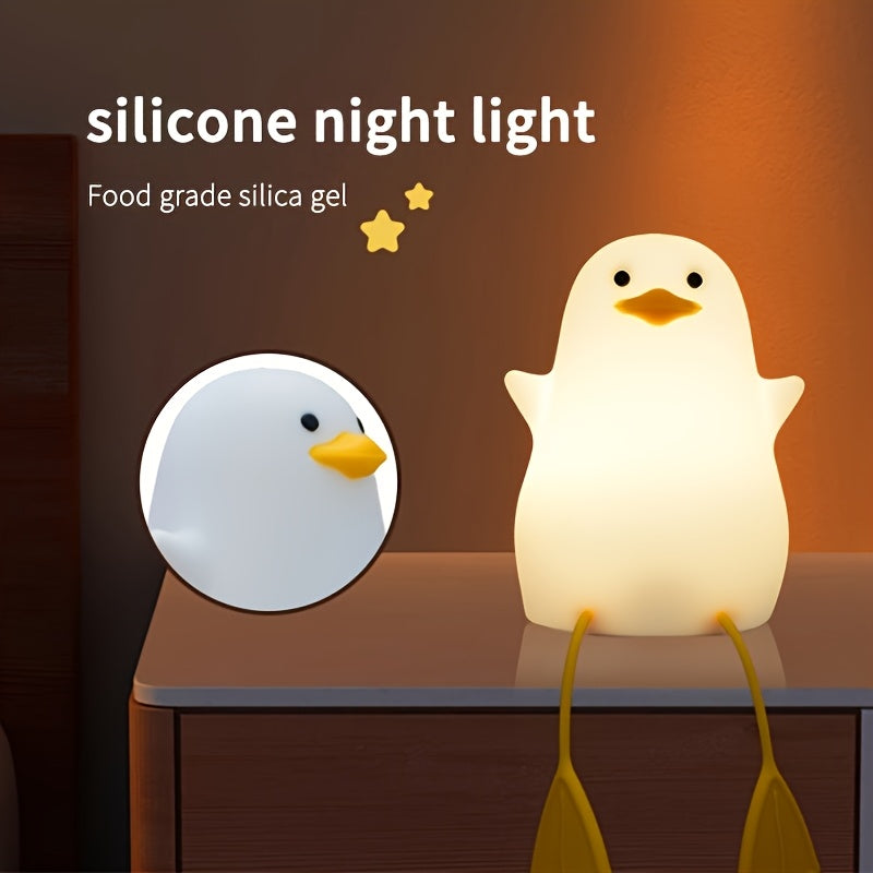 A Yellow Duck Night Light, a Fun Yellow Gull That Flaps Its Wings, a Phone Holder, a Rechargeable Night Lamp, Suitable for Bedrooms And Living Rooms, a Quirky Home Decoration, Perfect for Birthday And Easter Gifts.