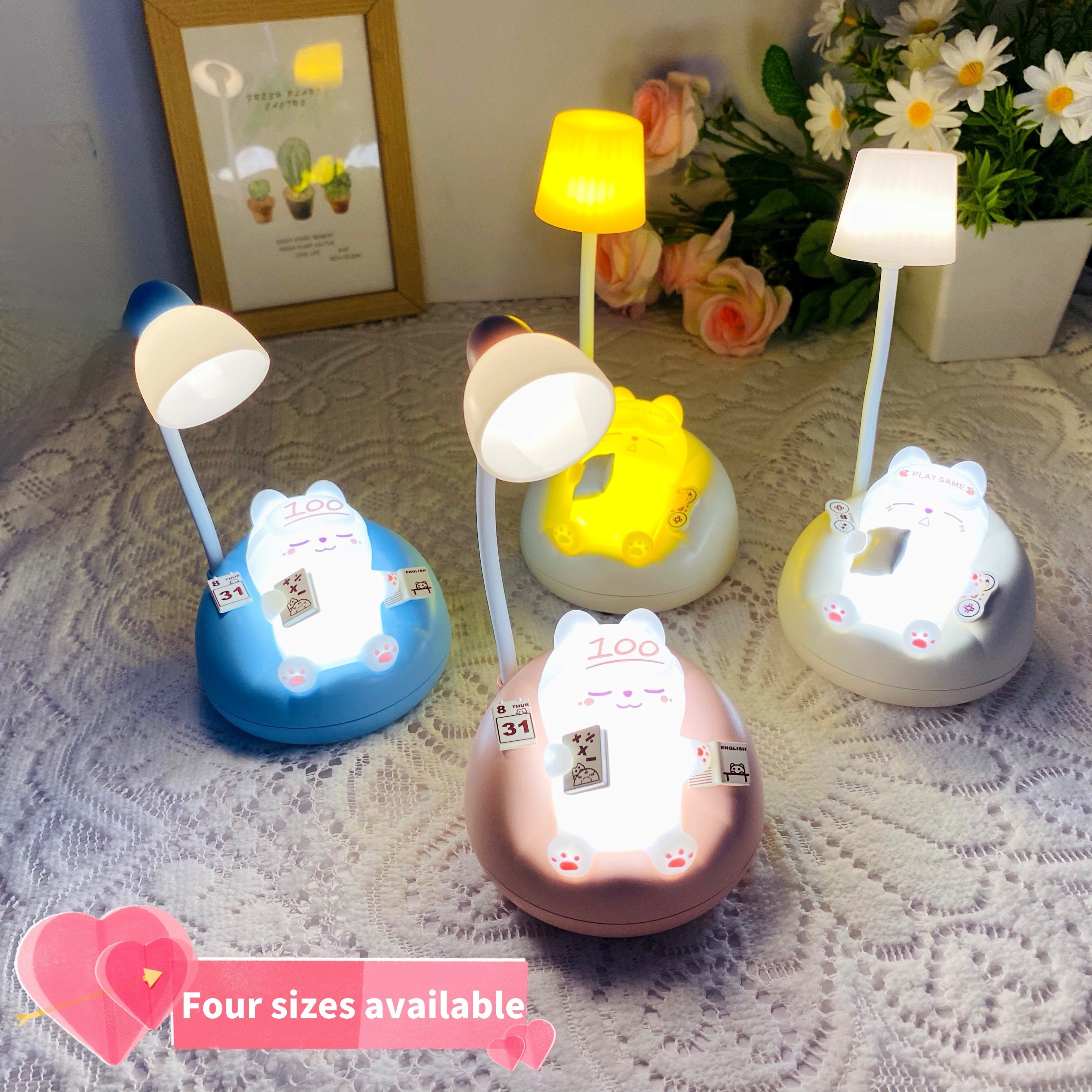 1pc cute sleeping cat style pat lights, USB charging atmosphere decorative lights, study office pat decoration table lights, bedroom atmosphere with sleeping lights, Thanksgiving, back-to-school season, birthday, New Year, holiday gift table lights for