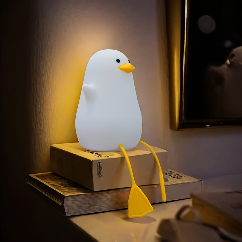 A Yellow Duck Night Light, a Fun Yellow Gull That Flaps Its Wings, a Phone Holder, a Rechargeable Night Lamp, Suitable for Bedrooms And Living Rooms, a Quirky Home Decoration, Perfect for Birthday And Easter Gifts.