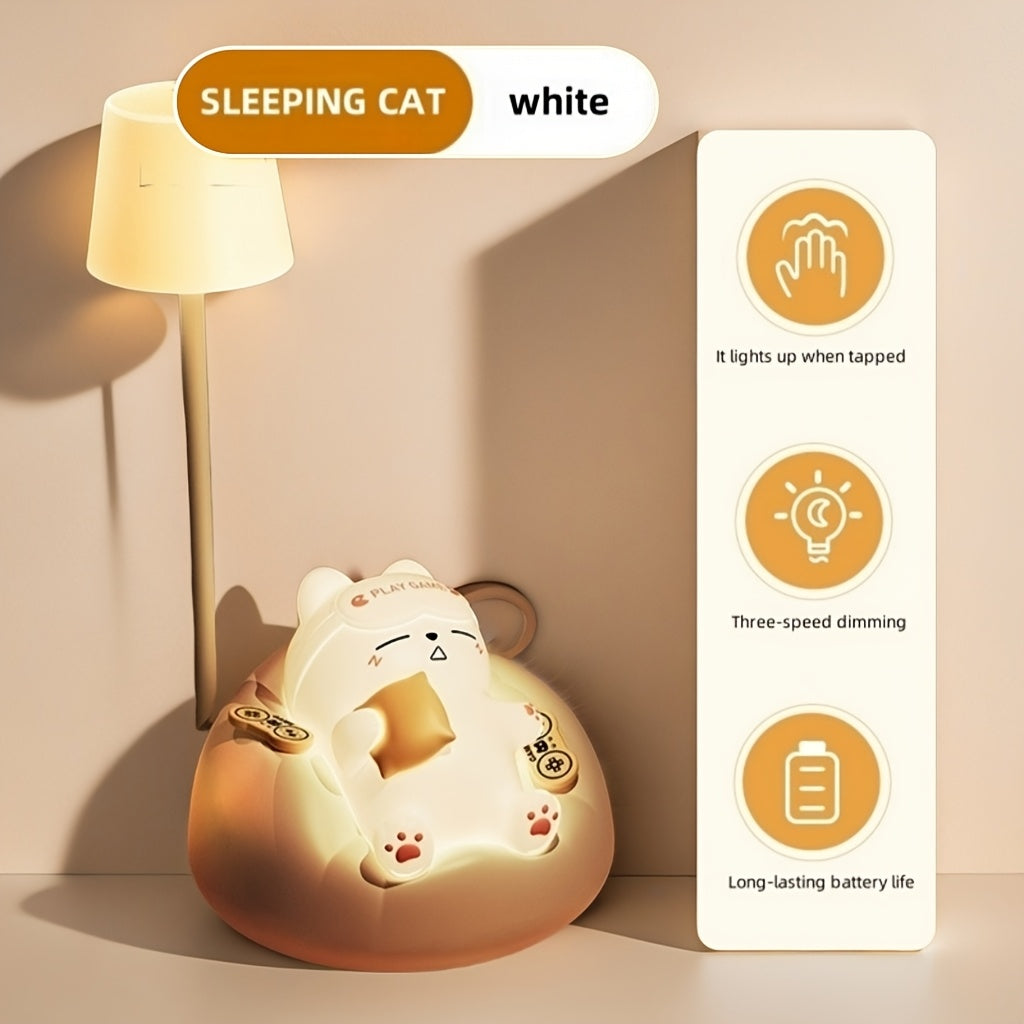 3 Brightness Levels Adjustable USB Charging Portable Night Light for Bedroom Bedside, Dormitory Sleep Companion LED Ambient Light, Christmas, Father'S Day, Mother'S Day, Thanksgiving Day, Valentine'S Day, Birthday, Festival Gift Desk Lamp