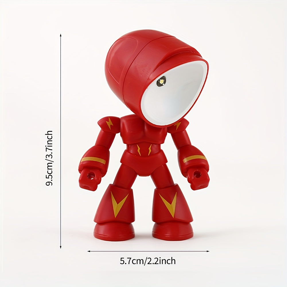 [Cute Robot Night Light] Cubidupi 1 Mini LED Cartoon Cute Robot Night Light, Desktop Decoration, Desk Lamp, Ideal Holiday Gift For Halloween, Christmas, Thanksgiving, New Year