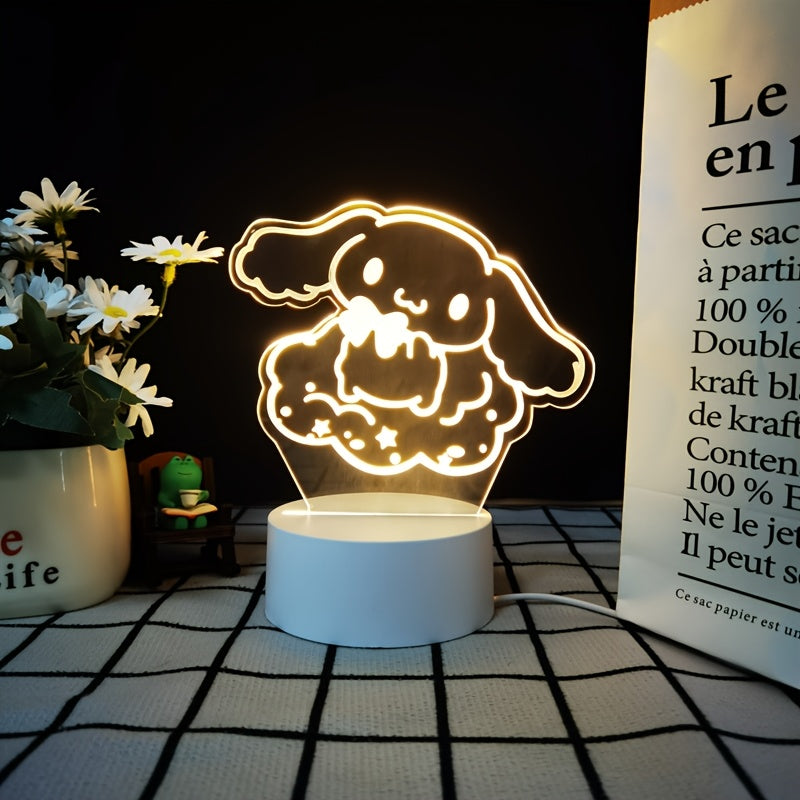 USB Powered Hello Kitty 1pc Modern Warm Color Night Light - Plastic Table Lamp, Desktop Decorative Light for Various Room Types, Wired, No Battery - Home Decoration, Enhance Holiday Atmosphere, Ideal Halloween Christmas Birthday Gift, christmas