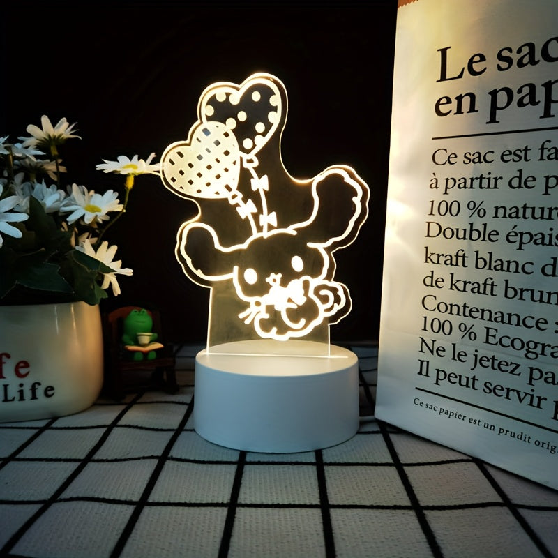 USB Powered Hello Kitty 1pc Modern Warm Color Night Light - Plastic Table Lamp, Desktop Decorative Light for Various Room Types, Wired, No Battery - Home Decoration, Enhance Holiday Atmosphere, Ideal Halloween Christmas Birthday Gift, christmas