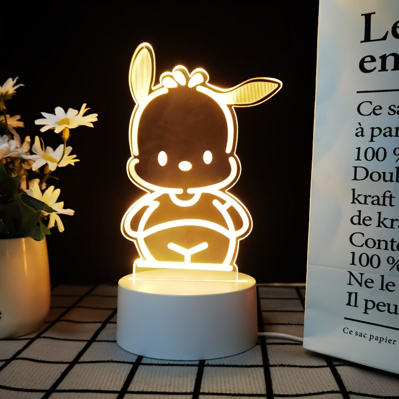 USB Powered Hello Kitty 1pc Modern Warm Color Night Light - Plastic Table Lamp, Desktop Decorative Light for Various Room Types, Wired, No Battery - Home Decoration, Enhance Holiday Atmosphere, Ideal Halloween Christmas Birthday Gift, christmas