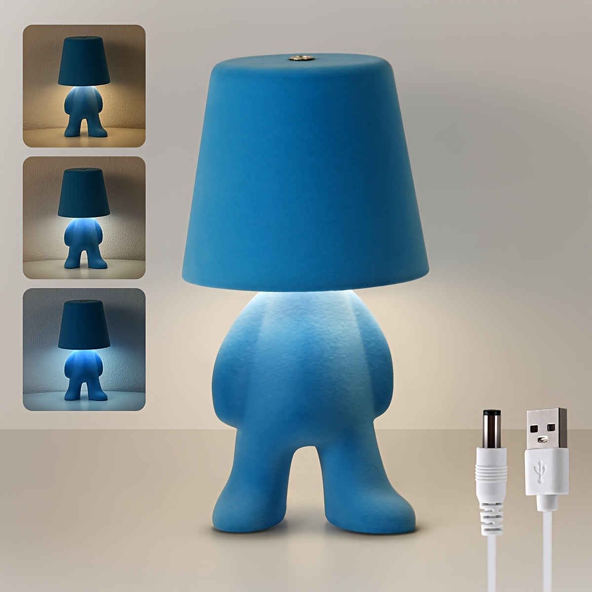 [NewAoNaSen Cute Lamp] NewAoNaSen Cute Cartoon Plush Doll Desk Lamp | Adjustable 3-Color Touch Switch, Portable Rechargeable 1200mAh Battery, Adorable Animal Design for Bedroom & Living Room Decor, Valentine's Gift