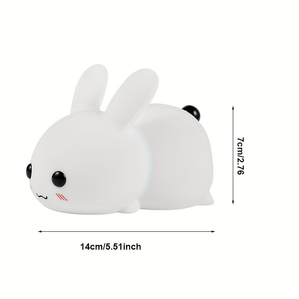 Cute Bunny Night Light, USB Rechargeable Cute Rabbit Night Light With Touch Sensor LED Night Light Adjustable Brightness Warm White Lights Collectible Dolls For Bedroom Collectible Dolls Gifts For Birthday Christmas Valentine'S Day