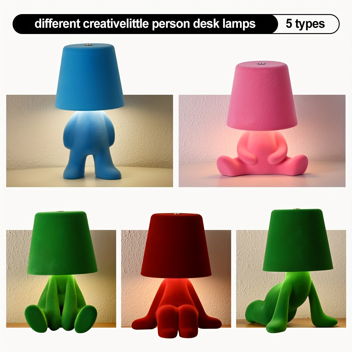 [NewAoNaSen Cute Lamp] NewAoNaSen Cute Cartoon Plush Doll Desk Lamp | Adjustable 3-Color Touch Switch, Portable Rechargeable 1200mAh Battery, Adorable Animal Design for Bedroom & Living Room Decor, Valentine's Gift