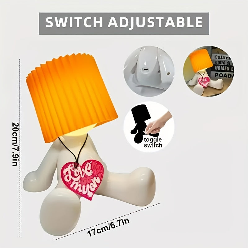 Creative Table Lamp, Bedroom Fun Night Light, Full of Atmosphere Small Night Light, USB Powered, Suitable for Bedroom Living Room Desk Lamp, Christmas, Valentine'S Day, The First Choice for All Holiday Gifts