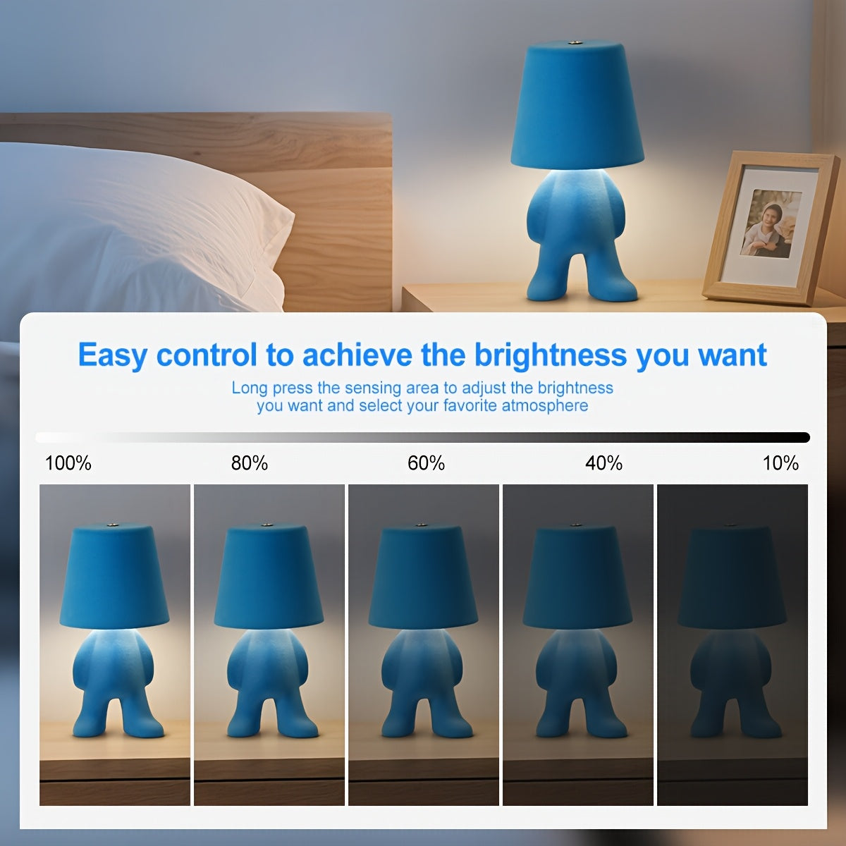 [NewAoNaSen Cute Lamp] NewAoNaSen Cute Cartoon Plush Doll Desk Lamp | Adjustable 3-Color Touch Switch, Portable Rechargeable 1200mAh Battery, Adorable Animal Design for Bedroom & Living Room Decor, Valentine's Gift