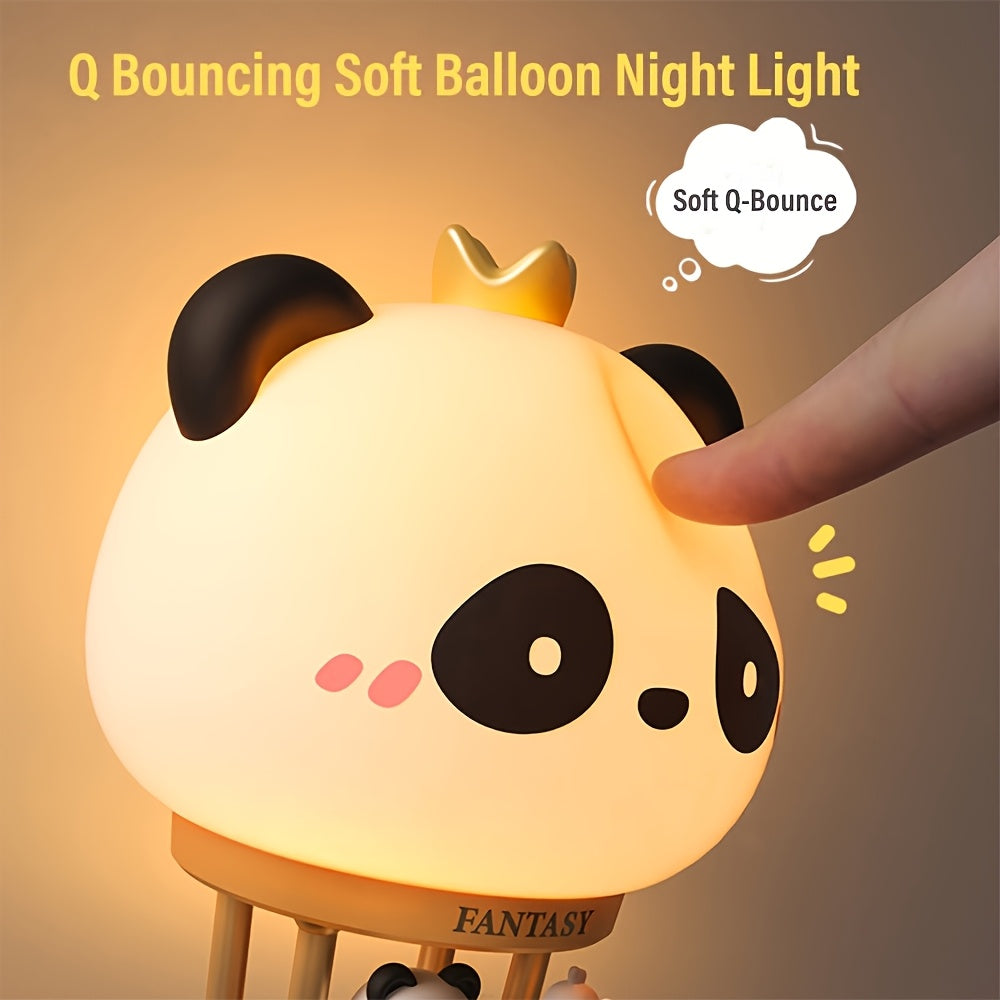 1pc Intelligent Night Lamp, USB rechargeable companion sleep lamp, 3-speed dimming lighting desk lamp, 3 levels of brightness adjustment pat light, decompression lamp, bedside night light, suitable for bedrooms, living rooms, decoration
