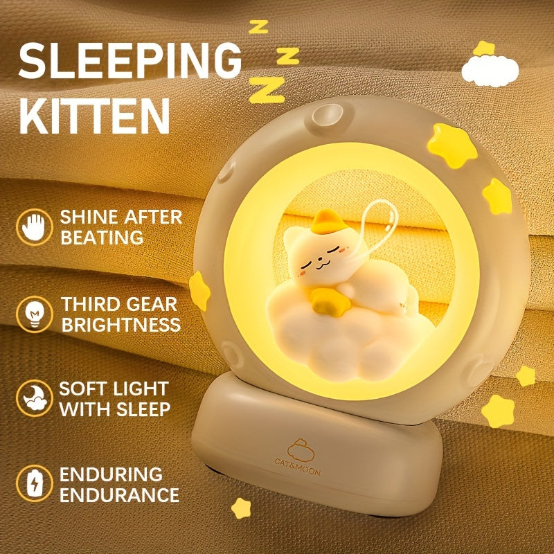 Night Light, Cat Rabbit Reading Lights With Battery, Table Lamp, Room Decor, USB Rechargeable, Cute LED Multicolor Gifts