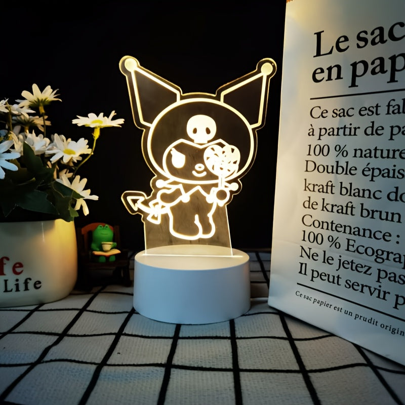 USB Powered Hello Kitty 1pc Modern Warm Color Night Light - Plastic Table Lamp, Desktop Decorative Light for Various Room Types, Wired, No Battery - Home Decoration, Enhance Holiday Atmosphere, Ideal Halloween Christmas Birthday Gift, christmas