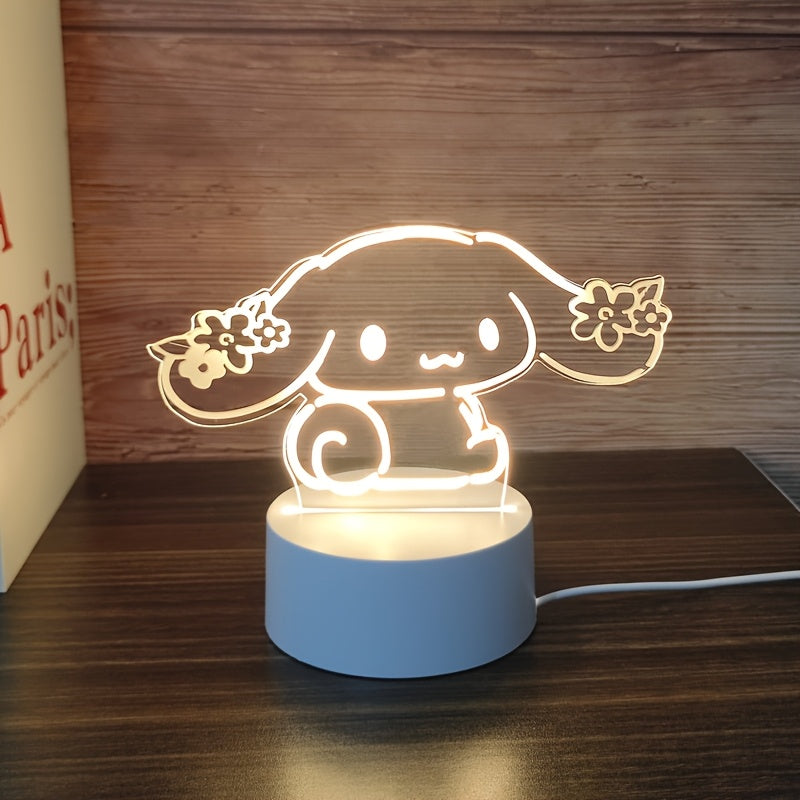 USB Powered Hello Kitty 1pc Modern Warm Color Night Light - Plastic Table Lamp, Desktop Decorative Light for Various Room Types, Wired, No Battery - Home Decoration, Enhance Holiday Atmosphere, Ideal Halloween Christmas Birthday Gift, christmas
