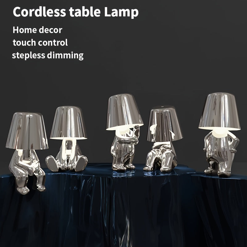 LED cordless desk lamp, battery-powered lamp, USB-charged night lamp, portable dining room, bedroom, tea table, outdoor camping, bar, brightness
