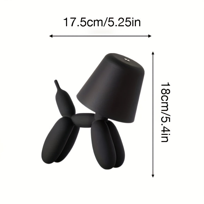 MetaLume Cute Doggy LED Table Lamp - Touch Control, 3 Color Temperature Adjustment, Rechargeable Battery-Powered, Modern Oil-Rubbed Finish for Home Decor, Perfect for Living Room, Bedroom, or Office, Dog Decor