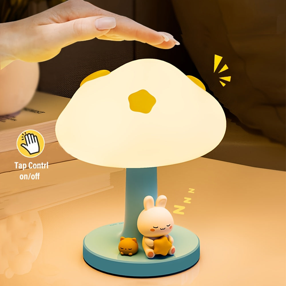 1 Cloud-Shaped USB Rechargeable Night Light with Touch Control - 3 Adjustable Brightness Levels, Indoor LED Desk Lamp for Bedroom, Living Room, Office, and Kids' Room, Relaxation Ambiance, Soft Glow, Relaxation Ambiance Lamp | Playful Design | USB